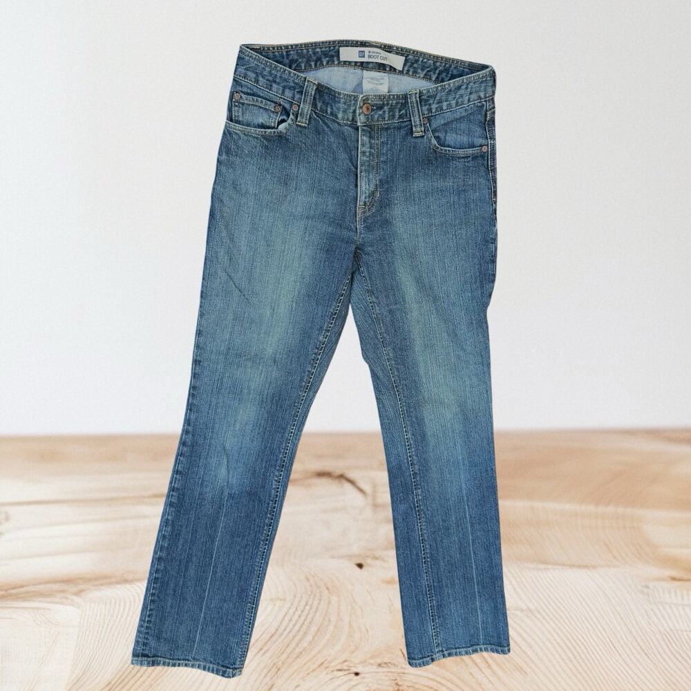 Gap Original Bootcut Jeans Sz 6L Long Womens Mid Rise Medium to‎ Darkish Wash